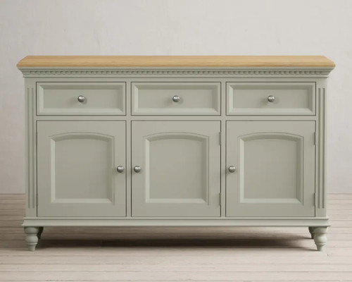 Green oak sideboard cabinet - oak,